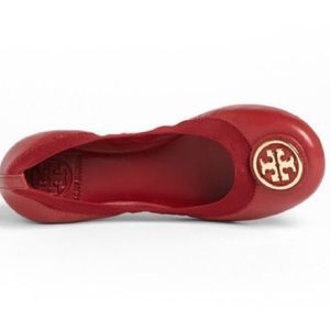 Tory Burch Red Caroline Flats